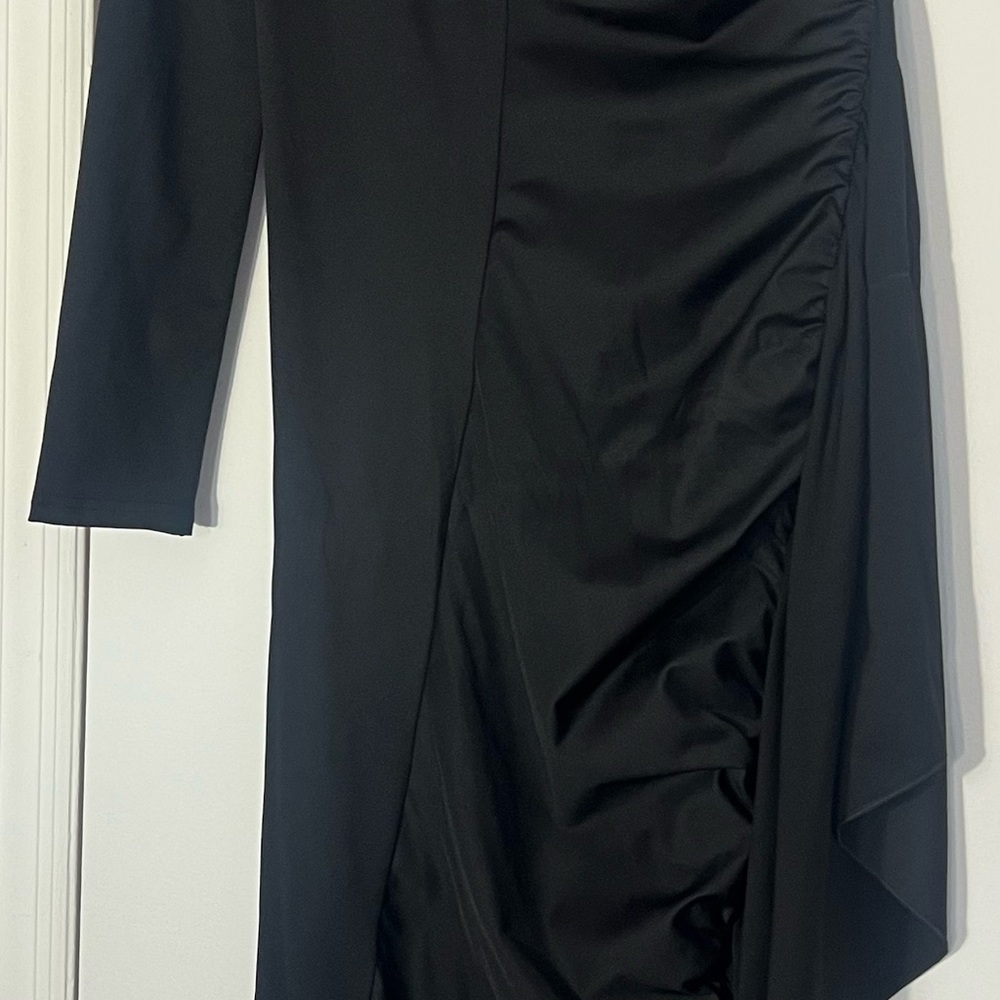 Elegant Black Ruched Dress